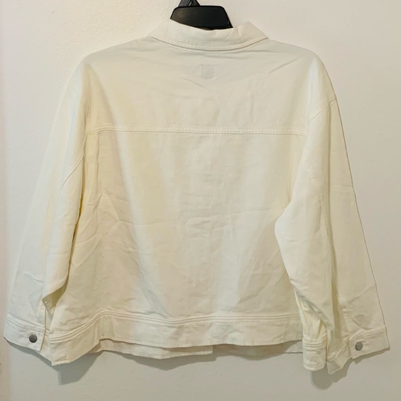 Lee XXXL Women's Heritage Cropped Chore Denim Jacket White - Picture 2 of 8